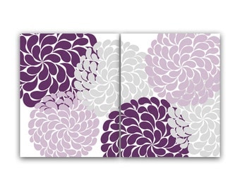 Purple And Grey Wall Art entryway art | etsy Purple And Grey Wall Art entryway art | etsy