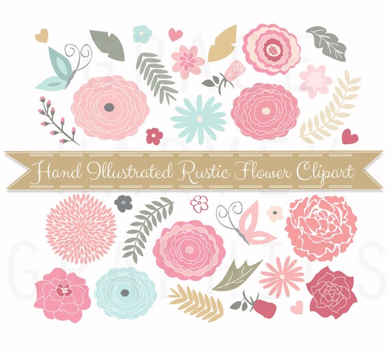 free rustic flower clipart - photo #47