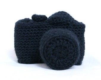 Crochet DSLR camera Nikon/Canon plushie/amigurumi