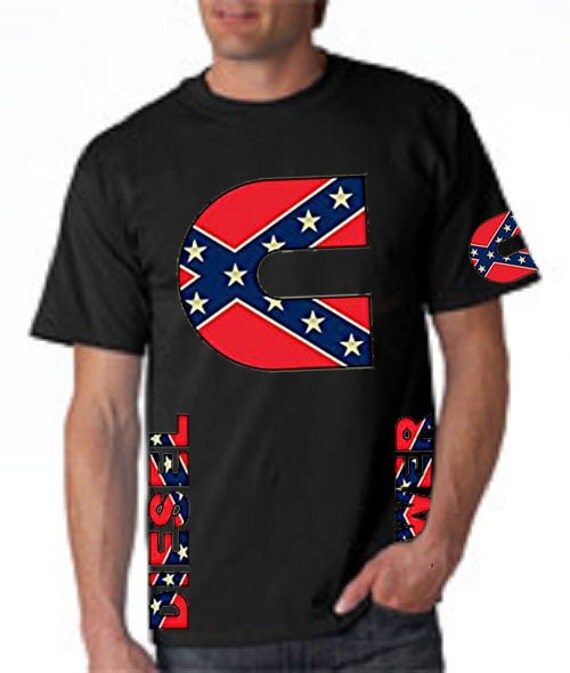 Diesel Power Confederate C Rebel Flag T Shirt By diesel power confederate c rebel flag t shirt by
