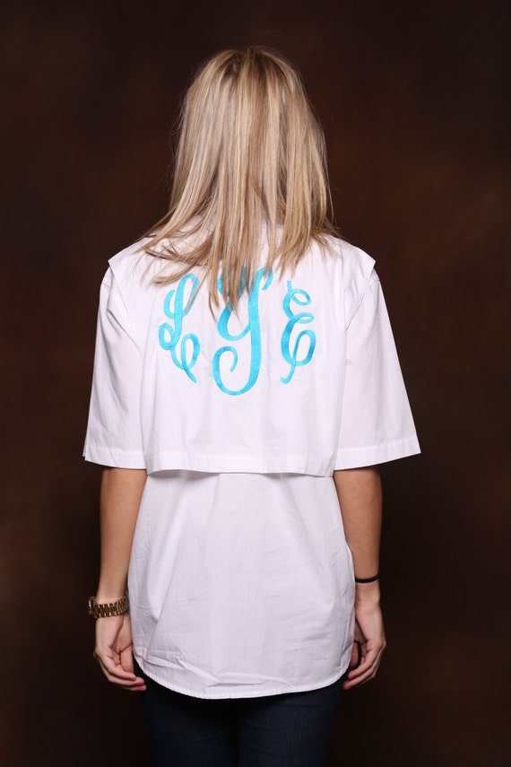 Monogram Fishing Shirt Southern Prep Large Back Monogram