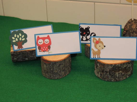 Items similar to Woodland or forest party food labels\/place cards. Perfect for a baby shower or 