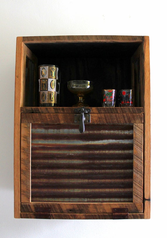 Rustic Hanging Liquor Cabinet Murphy Bar by inglewoodcrafters