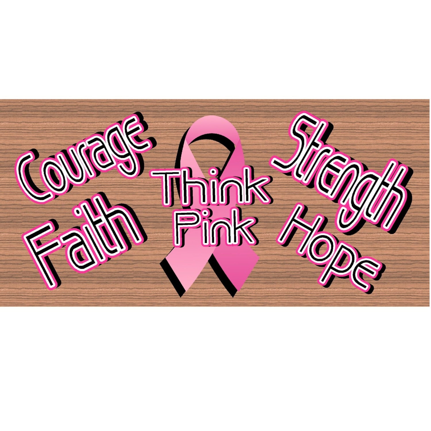 Cancer Wood Signs Handmade wood sign Breast Cancer GS 1510