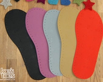VIBRAM Rubber Soles for Slippers and Socks - in choice of five colours