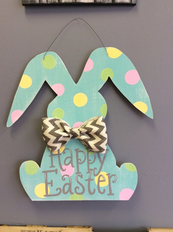 Items similar to Easter Bunny Door Hanger on Etsy