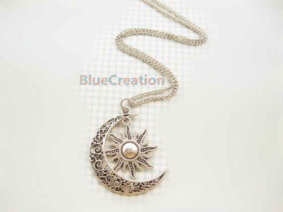 Lune et soleil collier lune collier soleil Bijoux pendentif collier cadeau de Graduation de BFF