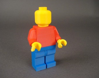 3D Printed Giant 7 inch Plain Lego style Mini-fig