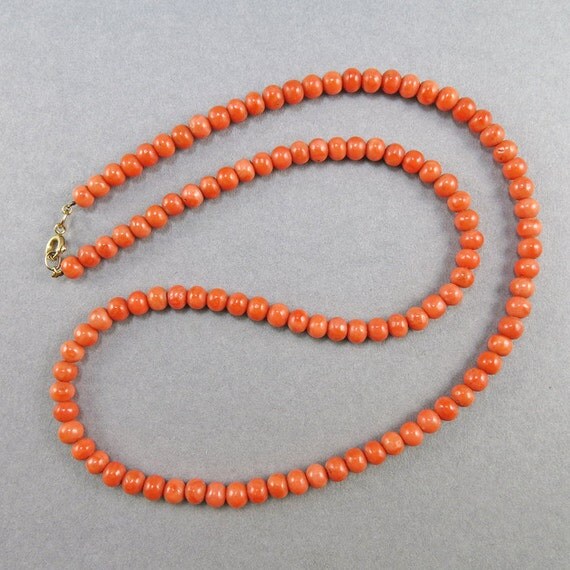 Old Coral Necklace Coral Jewelry Natural Color Coral Beads