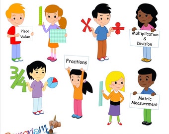 Fractions clip art | Etsy