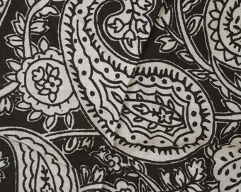 Paisley print cotton fabric | Etsy
