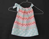 Chrevon Blue Pillowcase Dress