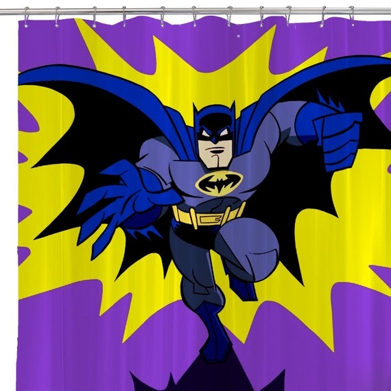 Printed Pop Art Batman Shower Curtain Bathroom Home Decoration Retro ...
