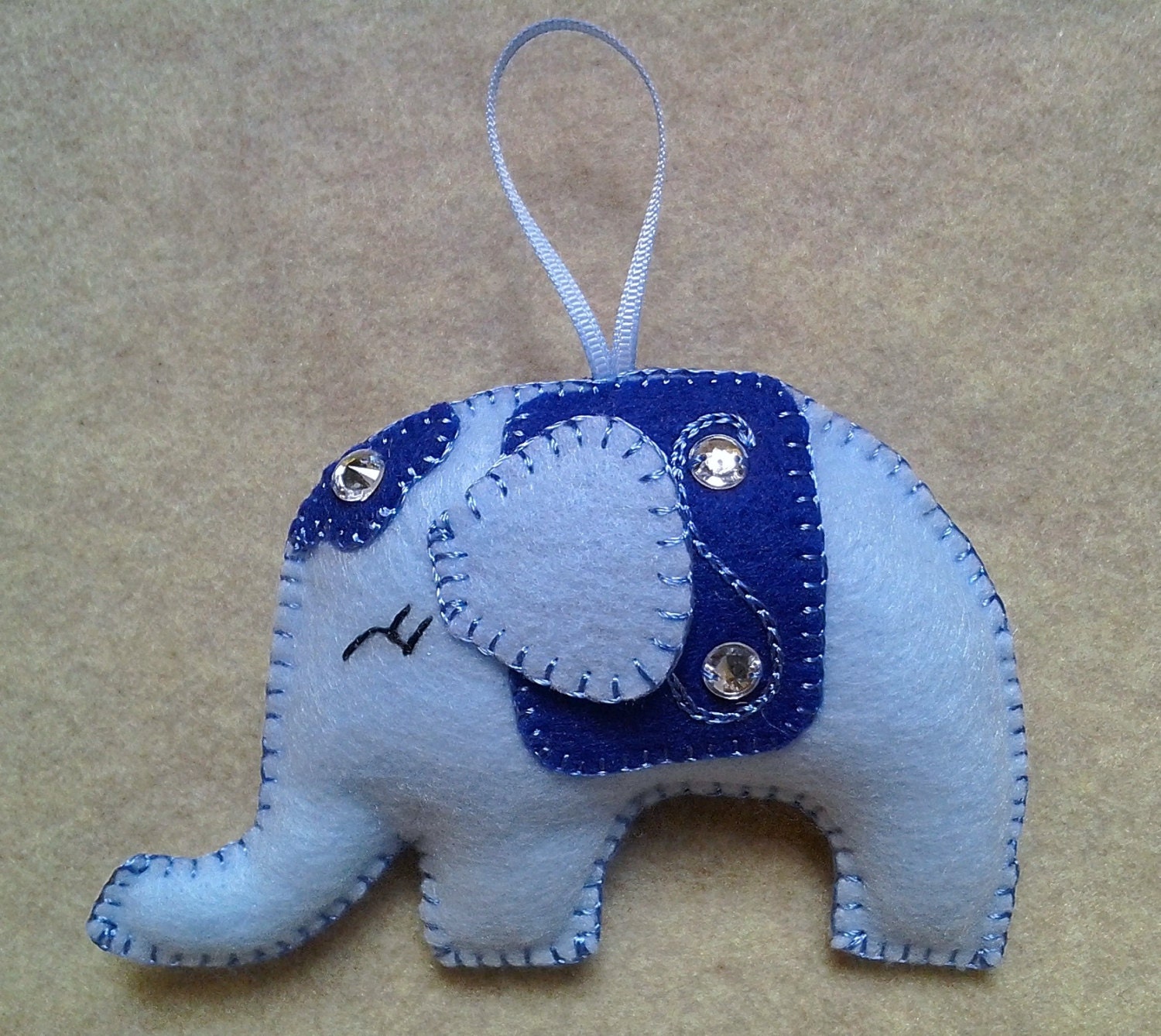 Handmade felt elephant