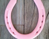 PINK Painted Horseshoe Powder Coat Paint Gift for Cowgirl Cowboy Country Western Home Wall Art Decor Equestrian Horse Shoe Good Luck Pony