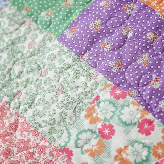 Baby Quilt Baby Nursery Patchwork Quilt by BindedwithLove on Etsy