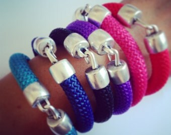 Chunky para-cord bracelet, hook & eye clasp, unisex jewellery, mens rope bracelet, gifts for him, cord jewellery