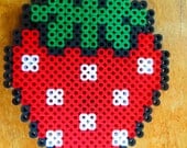 Items similar to Strawberry Perler Beads Magnet on Etsy