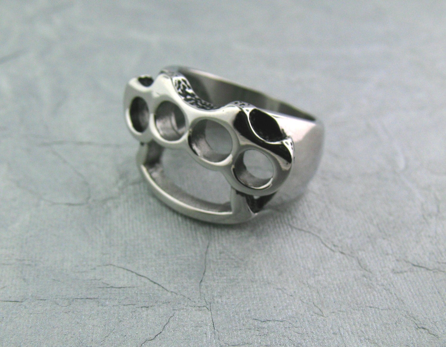 Biker RingStainless SteelBrass Knuckles by MDBikerJewelry