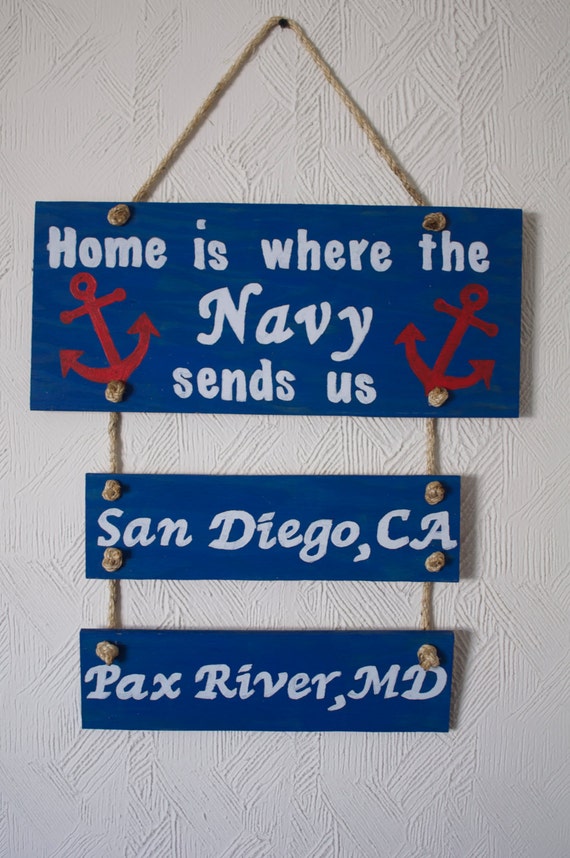 Home is where the military sends us Sign by KazualWoodWorking