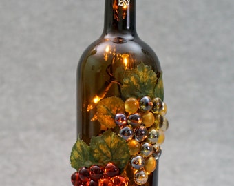 Popular items for lighted wine bottle on Etsy