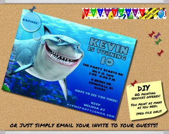 FINDING NEMO INVITATION Printable Invite, Emailable Invite Evite.