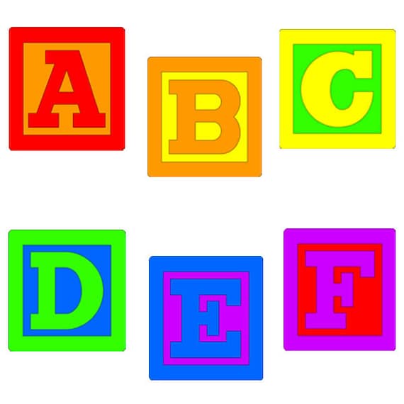 free clip art baby block letters - photo #41