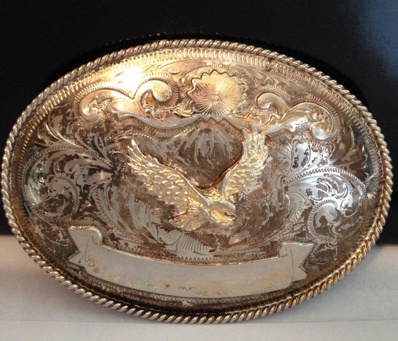 Vintage Silver Eagle Belt Buckle