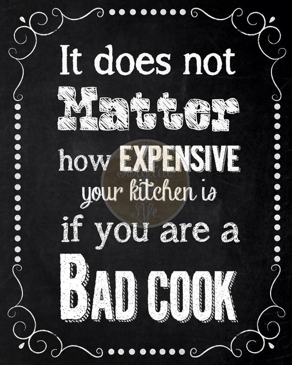 Items similar to Digital Chalkboard Kitchen Food Quote on Etsy
