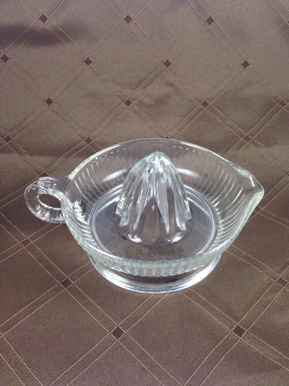Large Glass Hand Juicer Retro Juicer Vintage Clear Glass