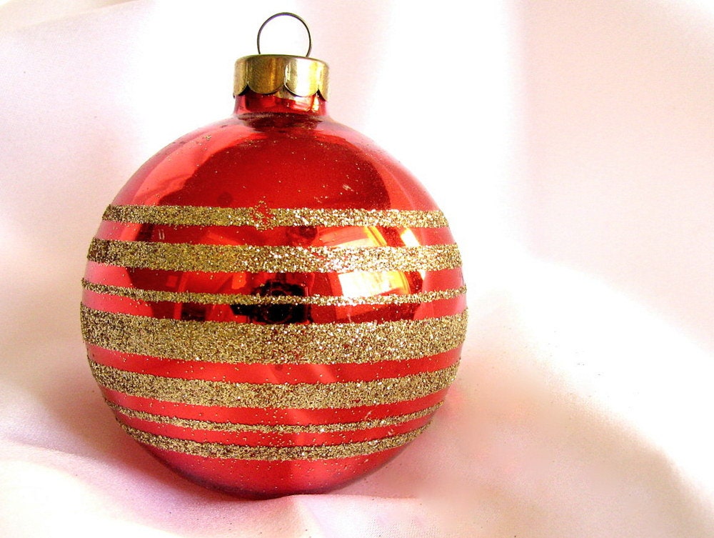 vintage red christmas ornament gold striped rauch holiday vintage red christmas ornament gold striped rauch holiday