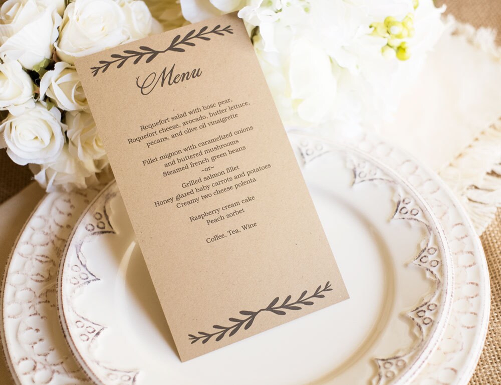 Rustic Wedding Menu 10