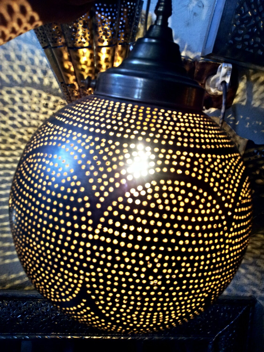 Moroccan Lanterns Lamps by HandiraBlankets on Etsy