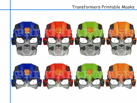 Unique Transformers Printable Masks party decoration kids