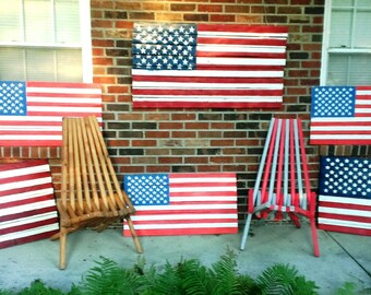 Pallet flags in variety of styles, stick chairs, and more. Made to your ...