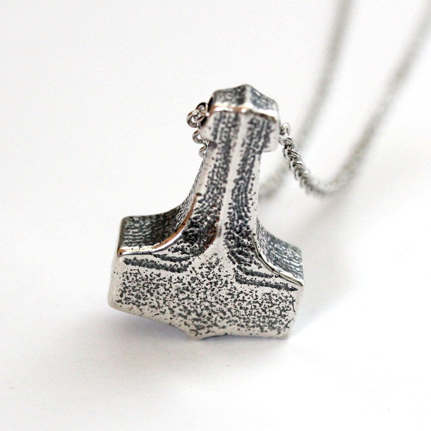 Thors Hammer Necklace Silver Thors Hammer Pendant Necklace   Il Fullxfull.584263398 Tpff 