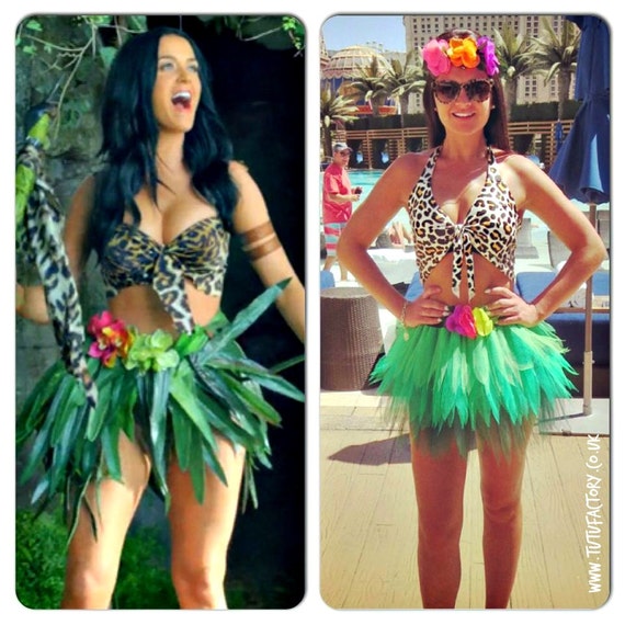 Katy Perry inspired neon Tutu Set Roar Costume Outfit