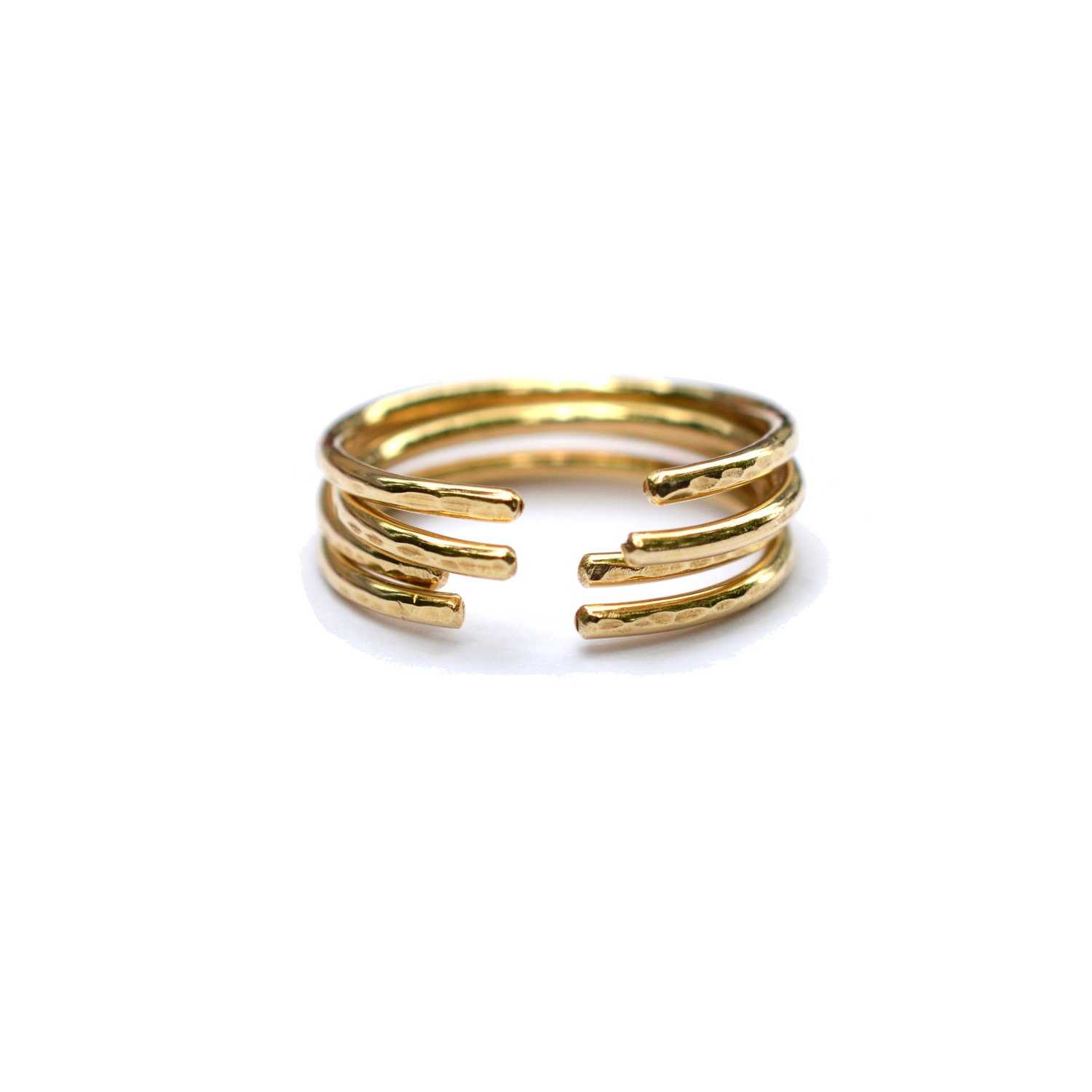 Bronze Cuff Ring Open Band Midi Ring Stackable Rings