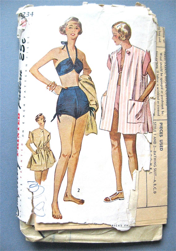 Simplicity 3234 Junior Misses' Two-Piece Bathing Suit