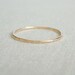 Thread of Gold - Rose or Yellow 14k Gold Filled Ring - Wavy or Straight - Tiny Hammered Stack Ring - Skinny and Thin