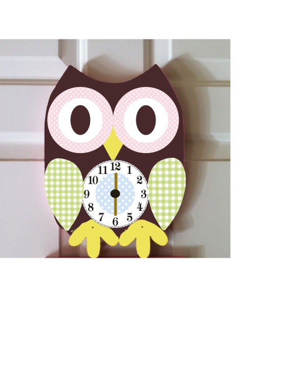 Items similar to owl clock owl nursery owl decor wall hanging wood