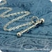 Drum Major Baton Necklace, Sterling Silver Drum Majorette Baton Charm on a Silver Cable Chain