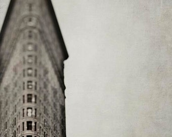 New York Print, Flatiron Building, Brown, Beige, New York Photography, Neutral, Art Deco Architecture