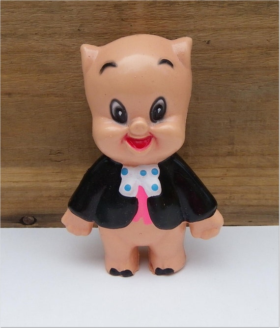 PORKY PIG Hard Plastic Figure 1970s R. Dakin and Co