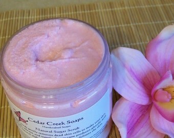 BODY SCRUB ~ Cotton Sundress Body Scrub Sugar or Sea Salt Body Polish 8 oz Jar