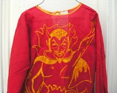Vintage Halloween Costume Red Devil Child's Suit Vintage Halloween Costume Red Devil Child's Suit