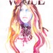 Original Watercolour Painting, Fashion watercolor, Cate Parr, Paris Vogue Cover Laura