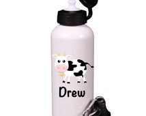cow print gallon water bottle