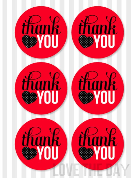 Ladybug Party PRINTABLE Thank You Tags (INSTANT DOWNLOAD) by Love The Day Il_570xn
