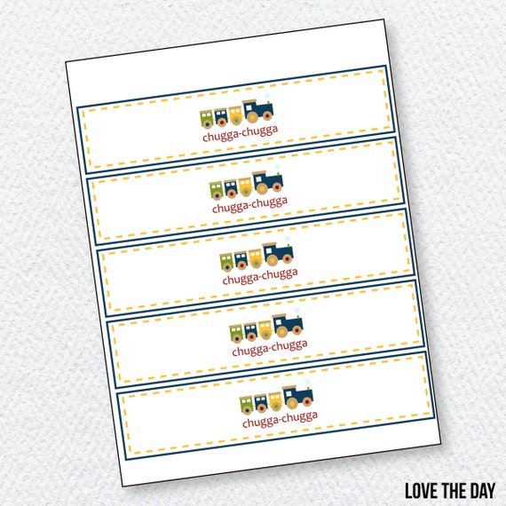 Choo Choo Train Party PRINTABLE Drink Wrapper by Love The Day Il_570xn